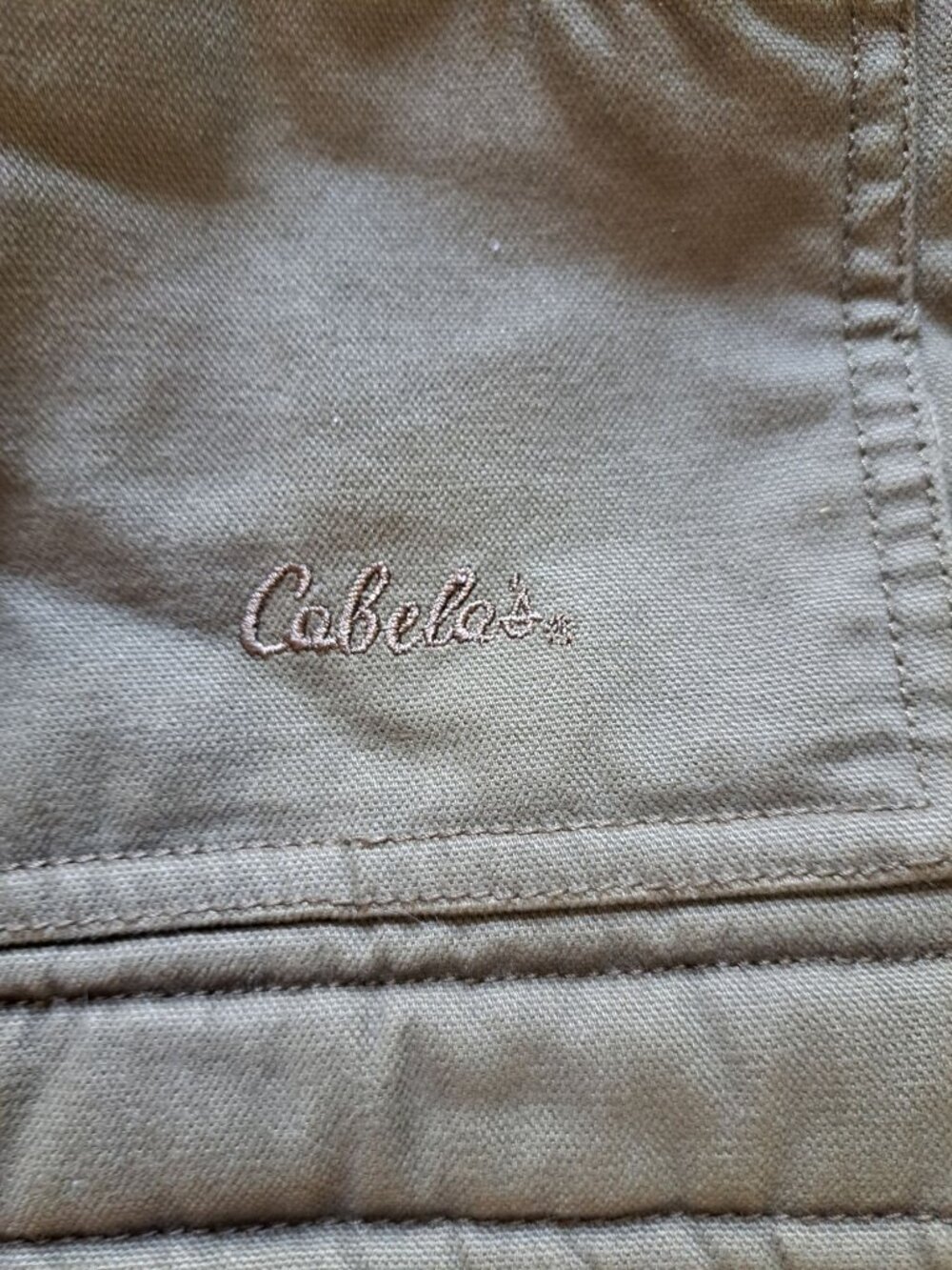 Cabelas Mens Olive Green Canvas Workwear Vest Sherpa Fleece Full Zip 2XLTall - Picture 4 of 12